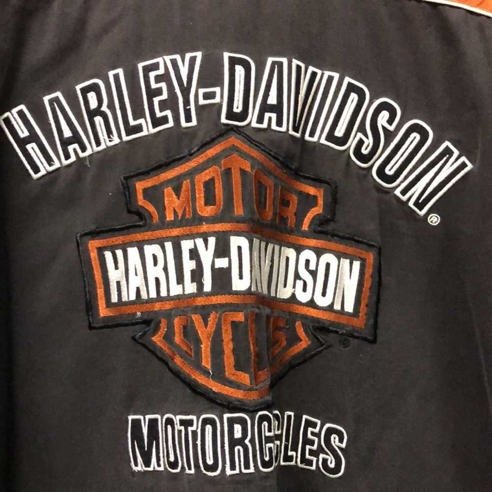 Vintage Harley-Davidson corduroy embroidered butt… - image 2