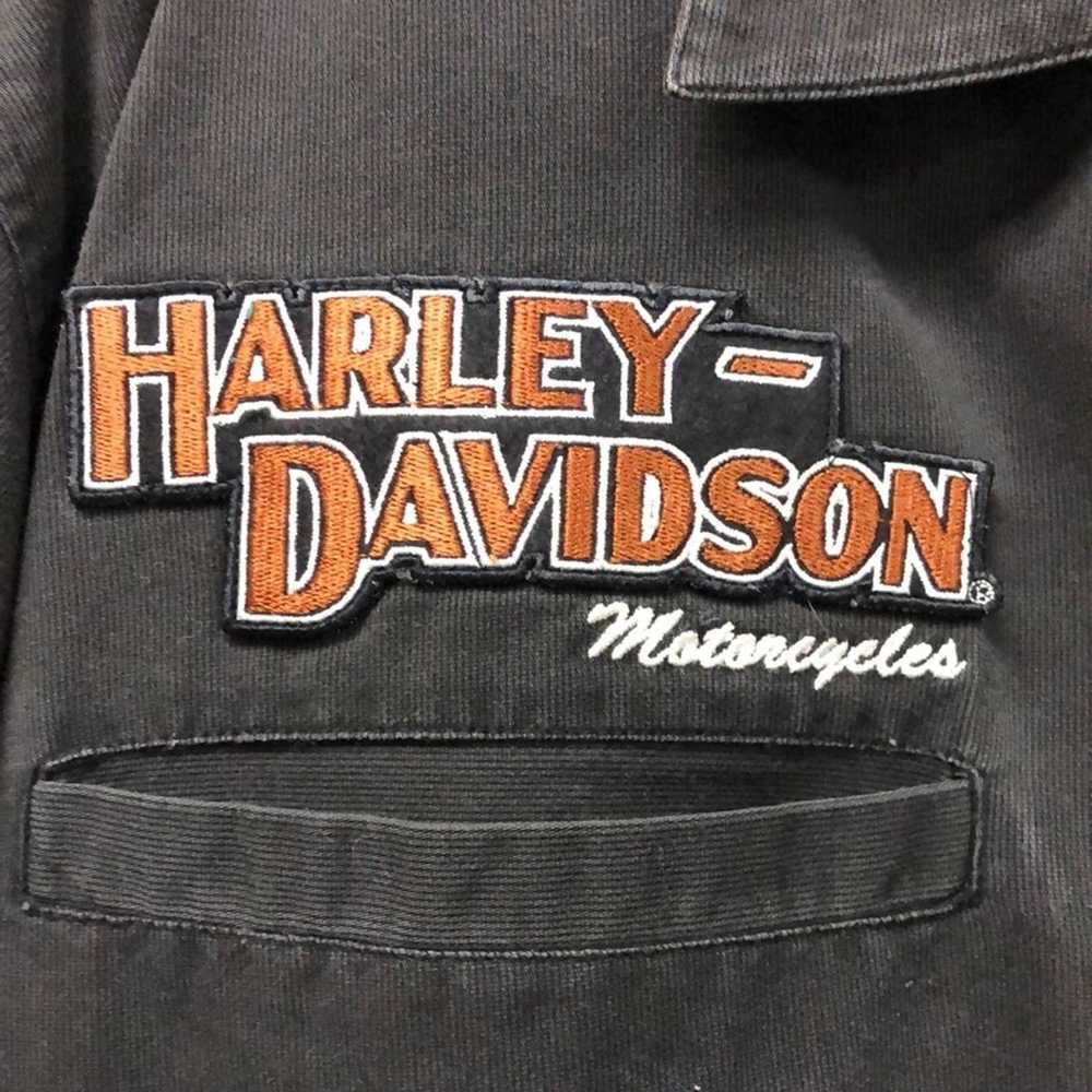 Vintage Harley-Davidson corduroy embroidered butt… - image 6