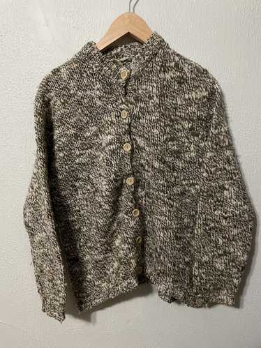 Vintage Vintage Heathered Brown Knit Cardigan