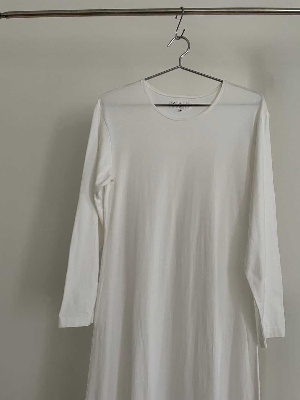 Yohji Yamamoto white long sleeve t-shirt dress - image 3