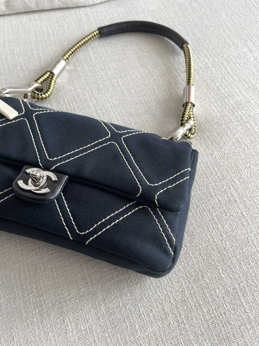Chanel Rare Denim Chanel Bag + 5 Charm - image 3