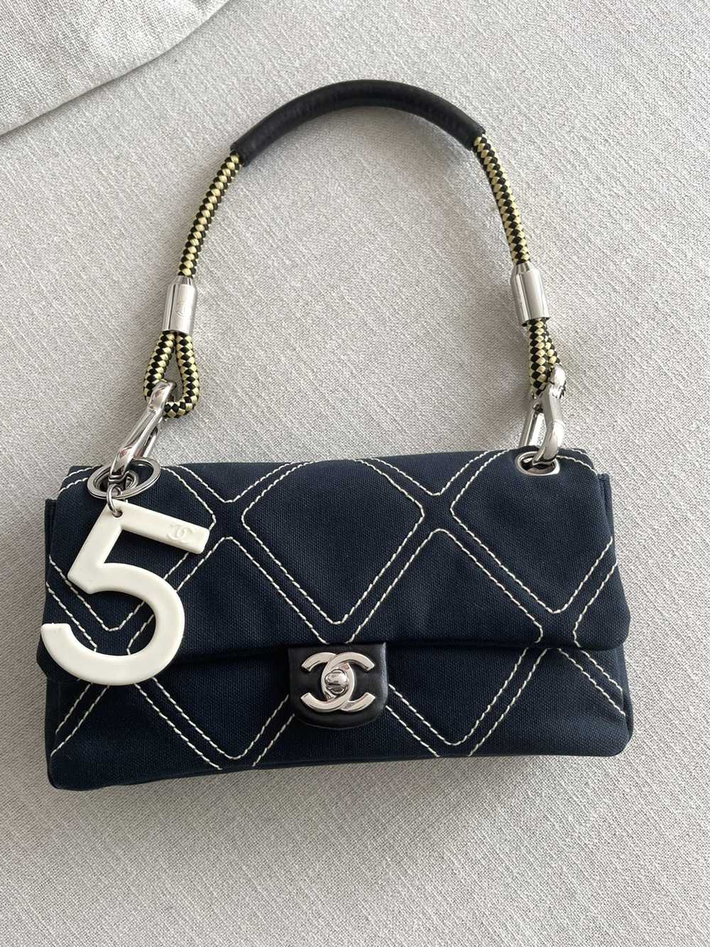 Chanel Rare Denim Chanel Bag + 5 Charm - image 4