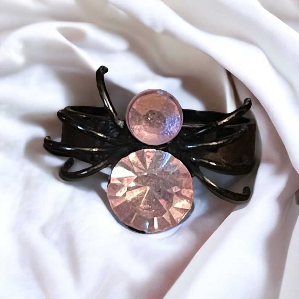 Other Pier 1 pink gem black spider ring - image 1