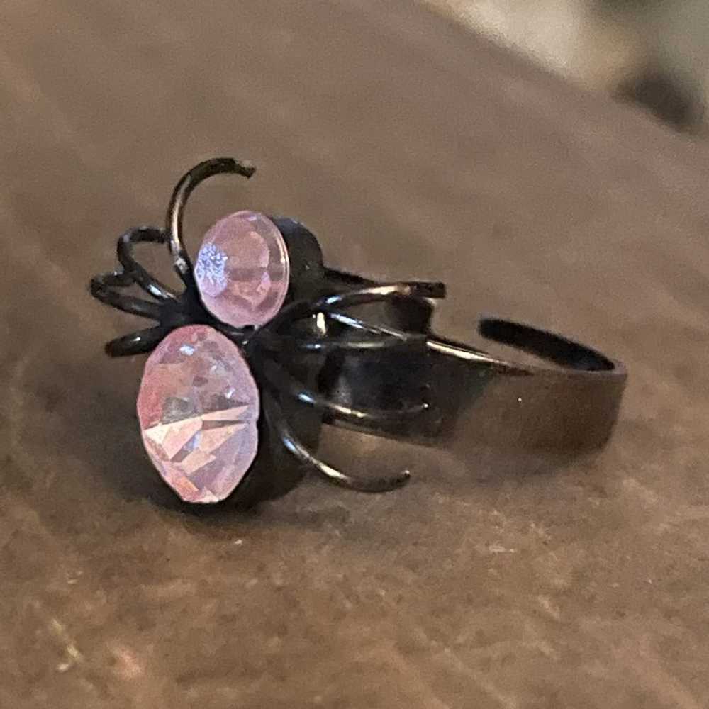 Other Pier 1 pink gem black spider ring - image 5