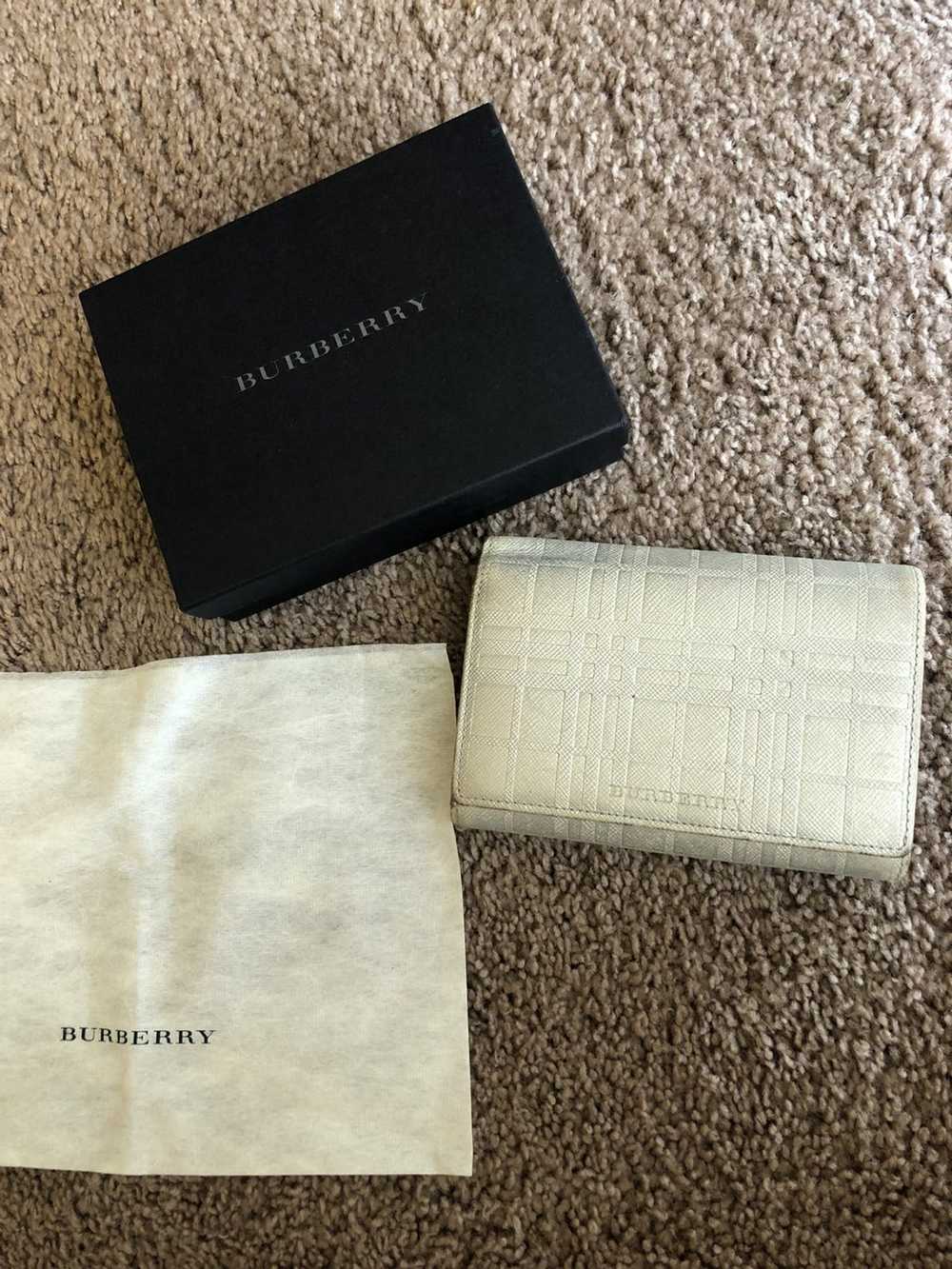 Burberry Burberry leather check trifold wallet - image 1