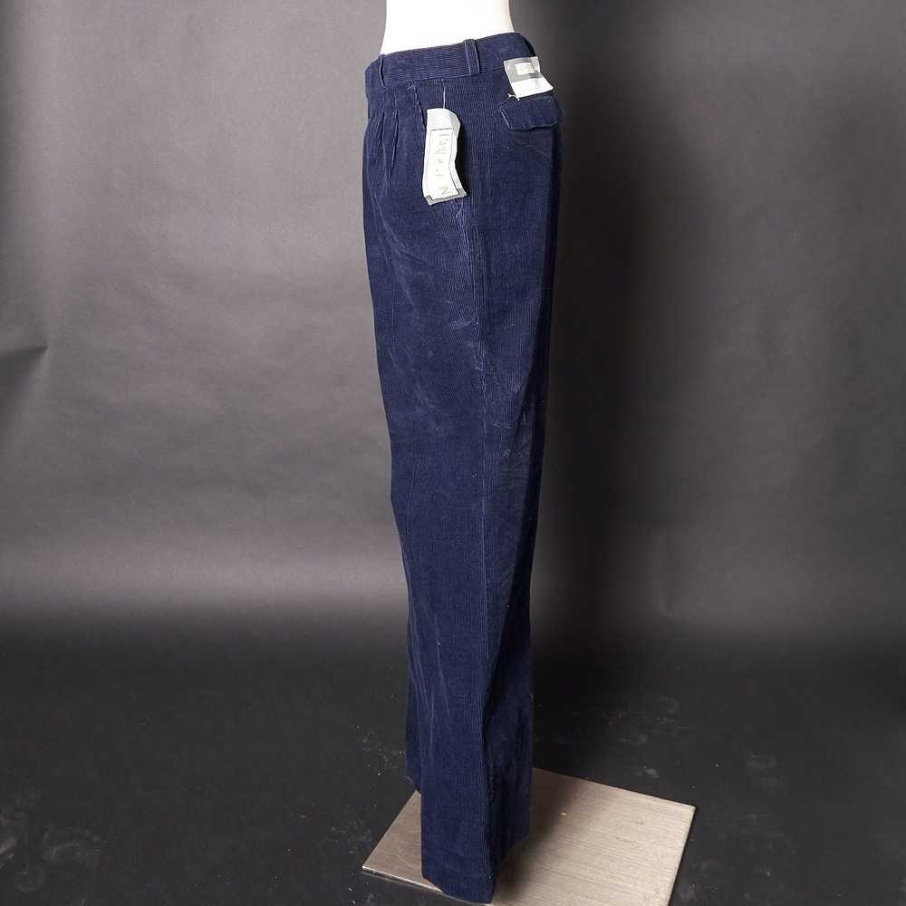 Vintage Deadstock 1980s Navy Blue Corduroy Pant T… - image 3