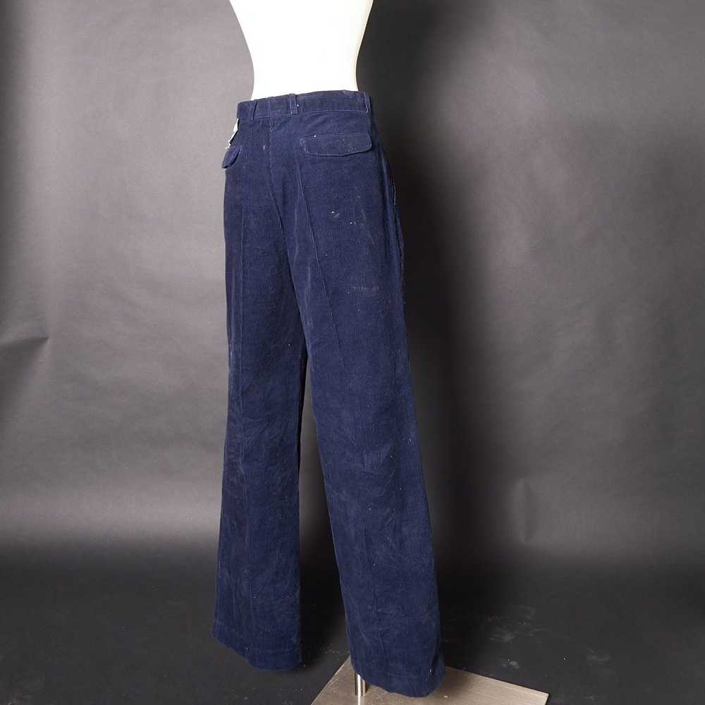 Vintage Deadstock 1980s Navy Blue Corduroy Pant T… - image 7