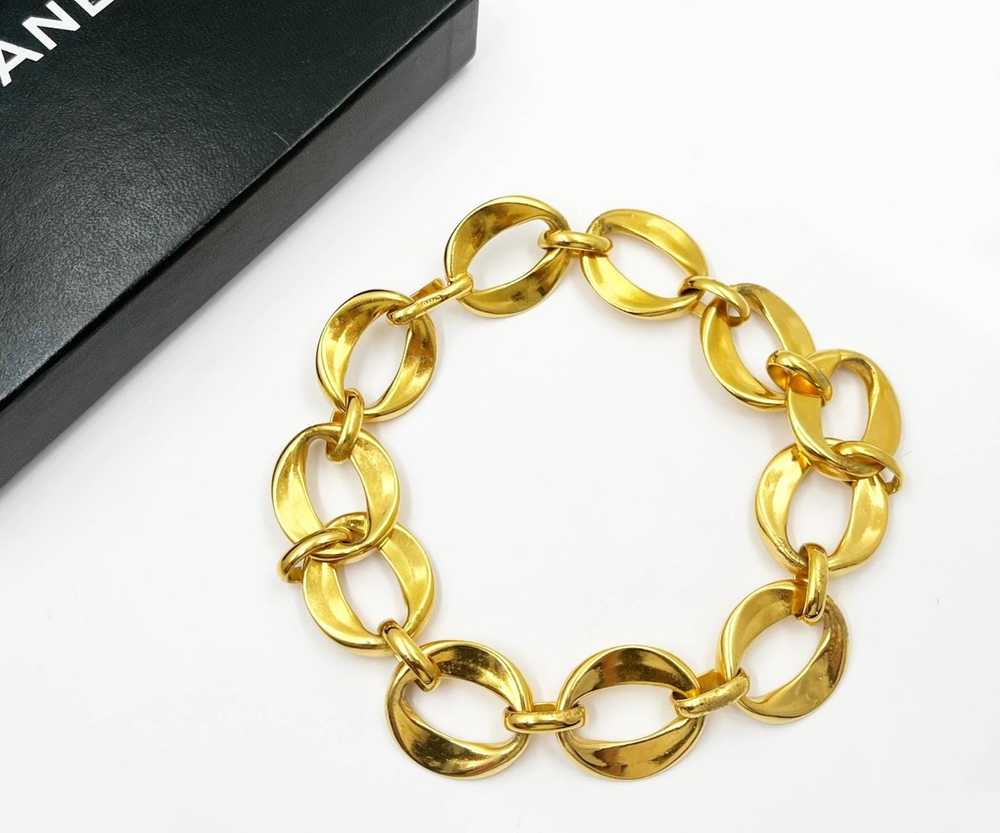 Chanel Chanel Vintage Gold Plated Ring Necklace N… - image 2