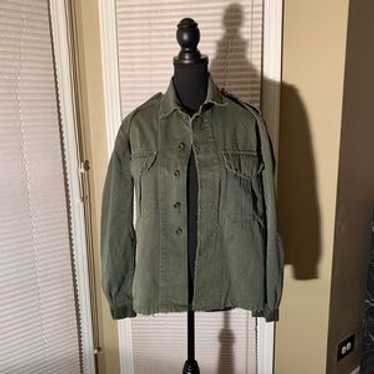 ジャケット・アウター 50s BEGETEX Belgium Army 2way vest 70s Vintage Distressed Begetex Belgian Armed Forces Work