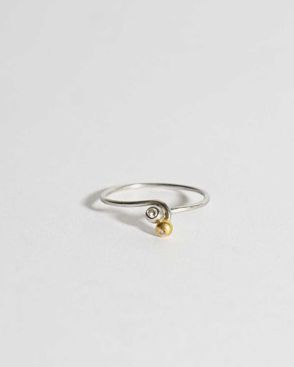 18k Gold x Platinum Ring/ size: 6.5 - image 1