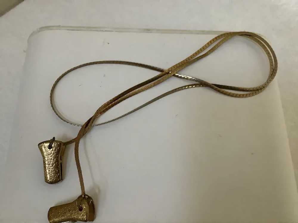 Vintage Gold Tone Eyeglass 24” Chain with Clips - image 3