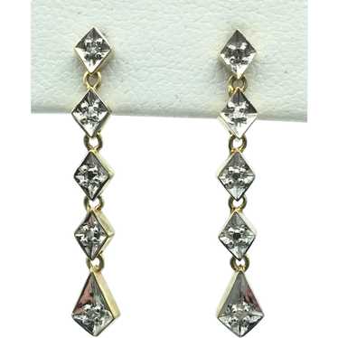 10K .04 CTW Diamond Dangle Earrings