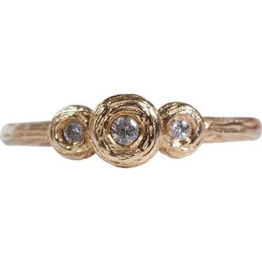 .03 ctw Diamond Trilogy Ring in 14K Yellow Gold