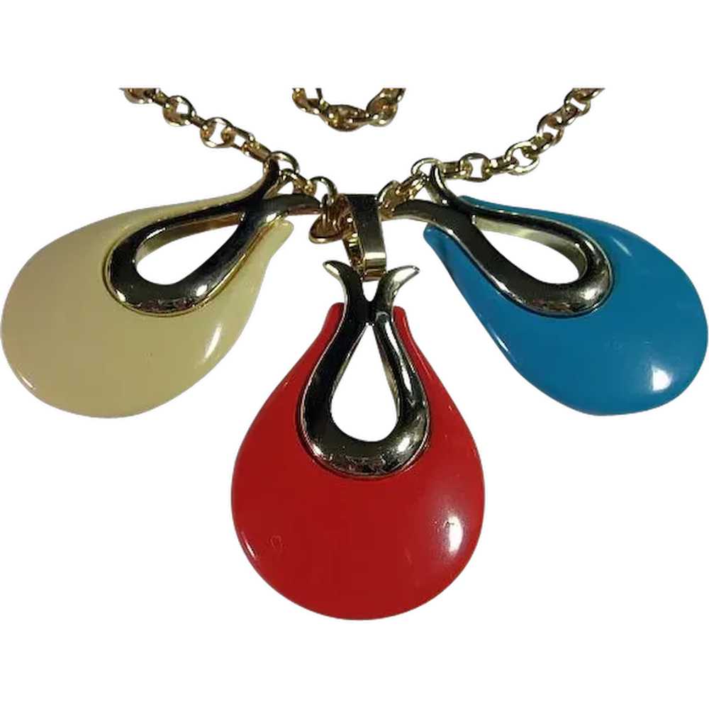 Colorful Sarah Coventry Vintage 3 Changeable Drop… - image 1