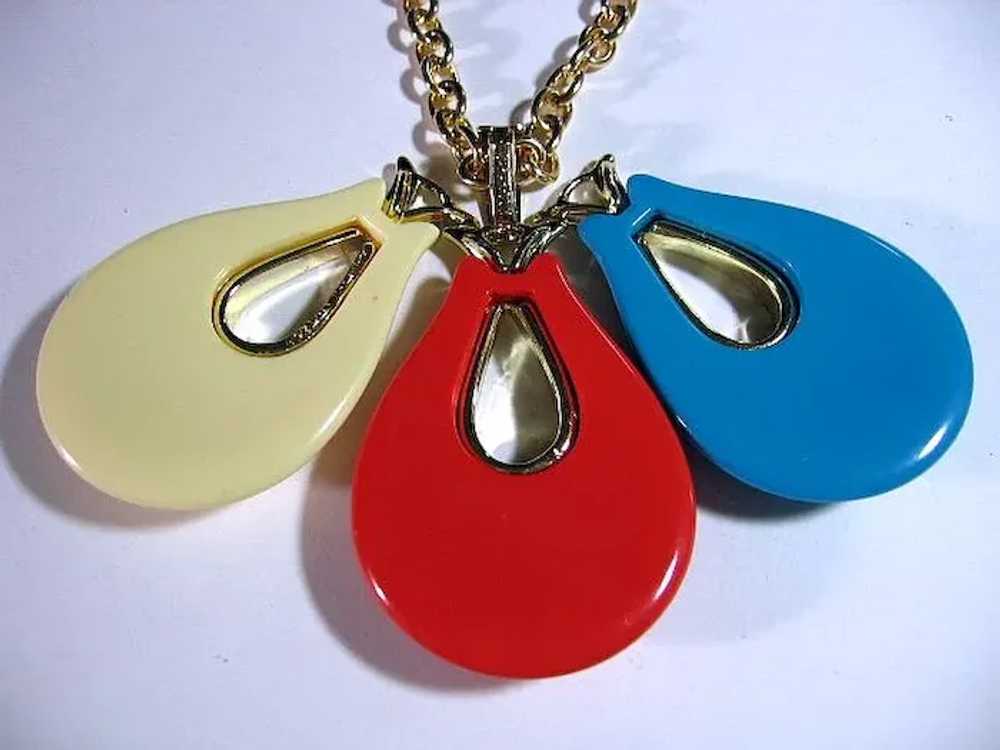Colorful Sarah Coventry Vintage 3 Changeable Drop… - image 2