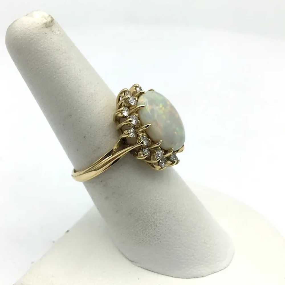 18K Opal & Diamond Ring - image 6