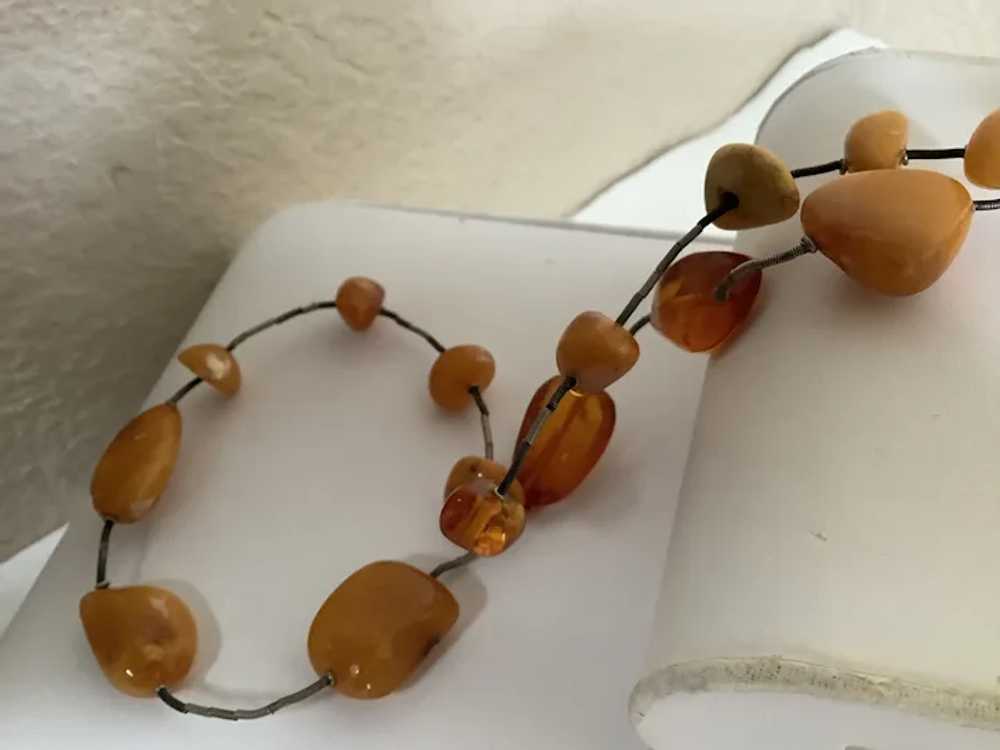 Amazing 46” Long Butterscotch & Clear Amber Neckl… - image 10