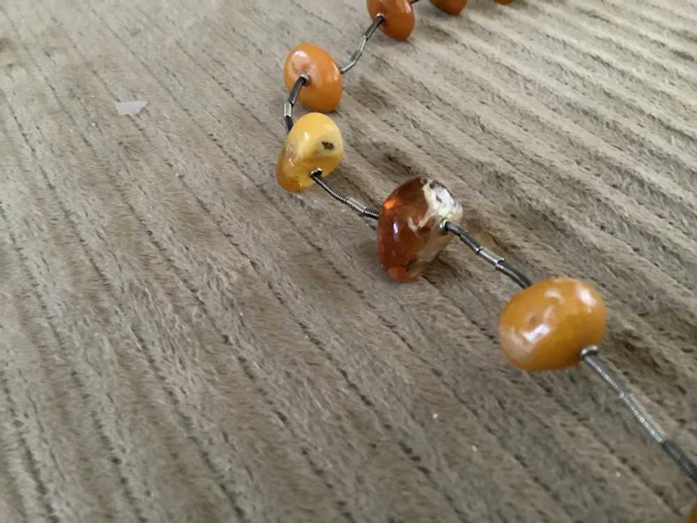 Amazing 46” Long Butterscotch & Clear Amber Neckl… - image 12