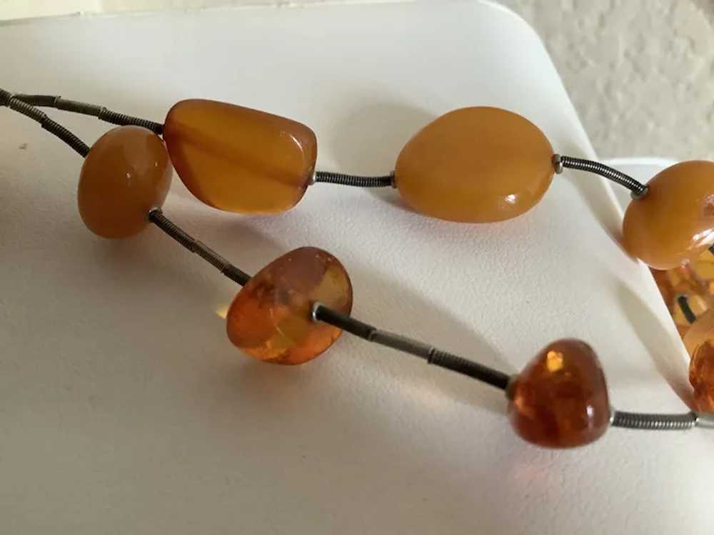 Amazing 46” Long Butterscotch & Clear Amber Neckl… - image 4