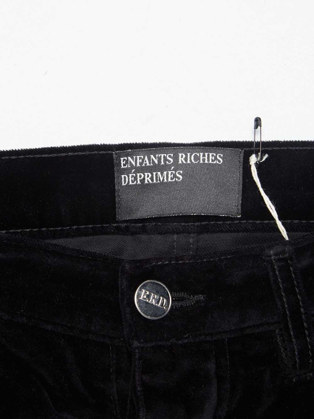 Enfants Riches Deprimes Black Raw Hem Velour Pants - image 5