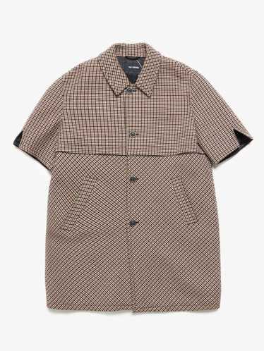 Raf Simons Brown Oversized Shortsleeved Plaid Woo… - image 1