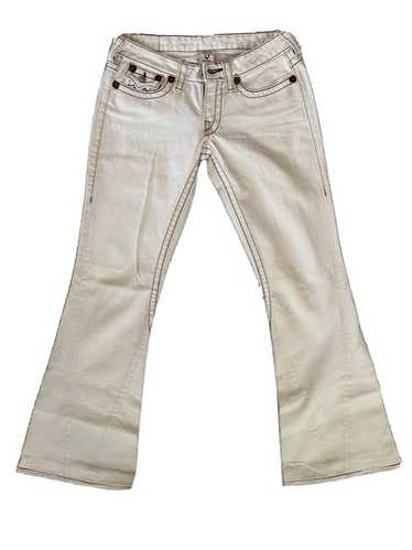 True Religion Men's Ricky Super T Denim White Jeans Made in