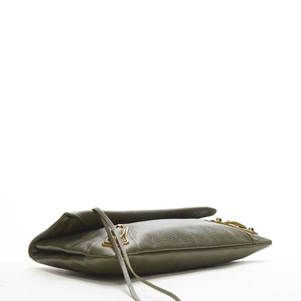 Balenciaga rare BALENCIAG khaki green grained lea… - image 6