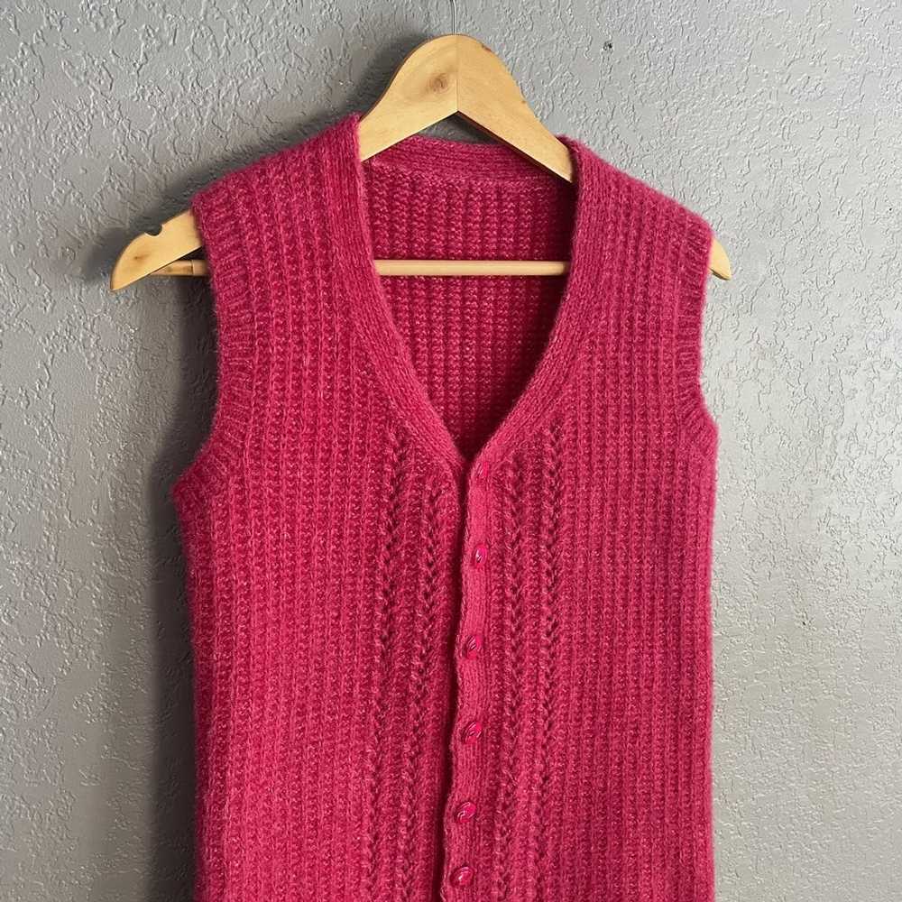 Hype × Streetwear × Vintage Pink 1990s Sweater Ve… - image 2