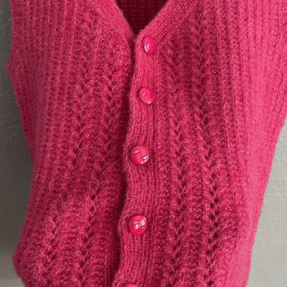 Hype × Streetwear × Vintage Pink 1990s Sweater Ve… - image 3