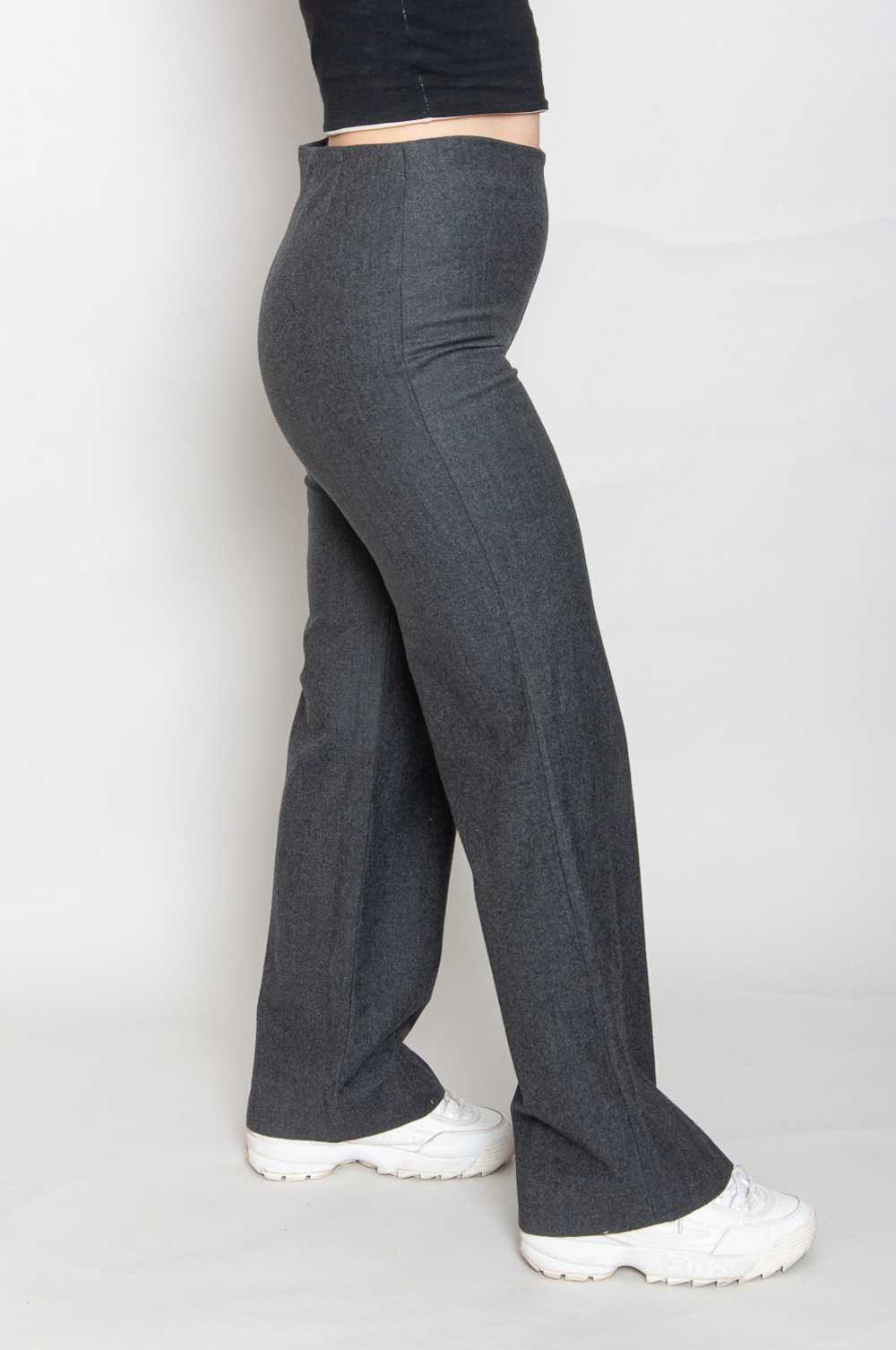 Gunex Wide Leg Trousers High Waist Grey virgin wo… - image 4
