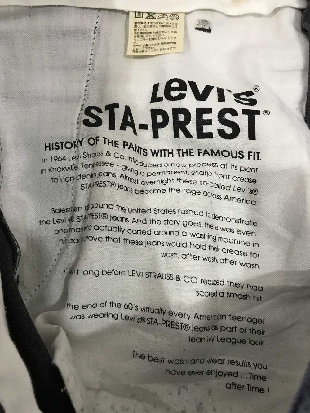 Levi's Levi's Sta-Prest Gray Thick Poly Cotton Pa… - image 10