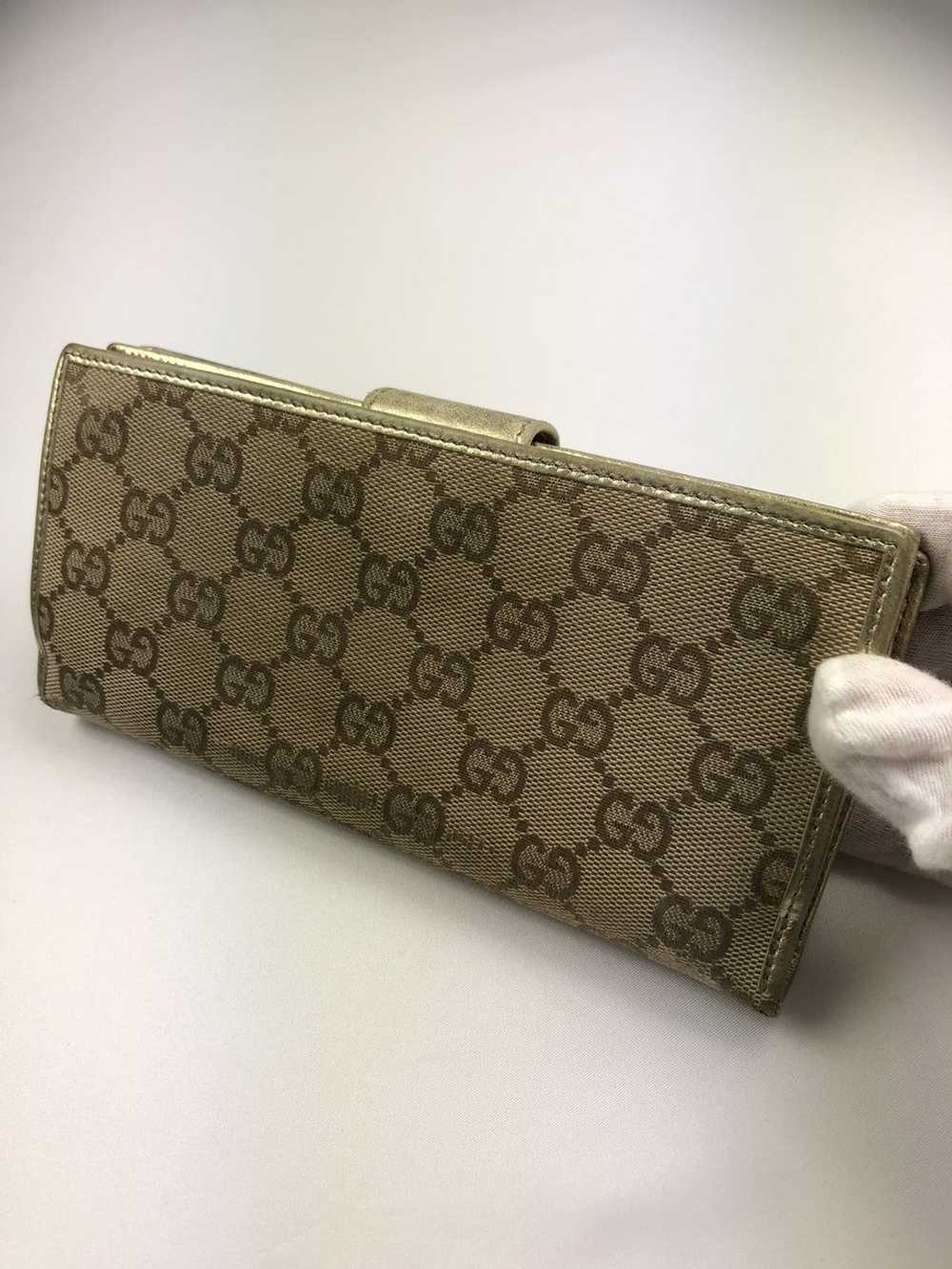 Gucci Gucci gg monogram buckle long wallet - image 3