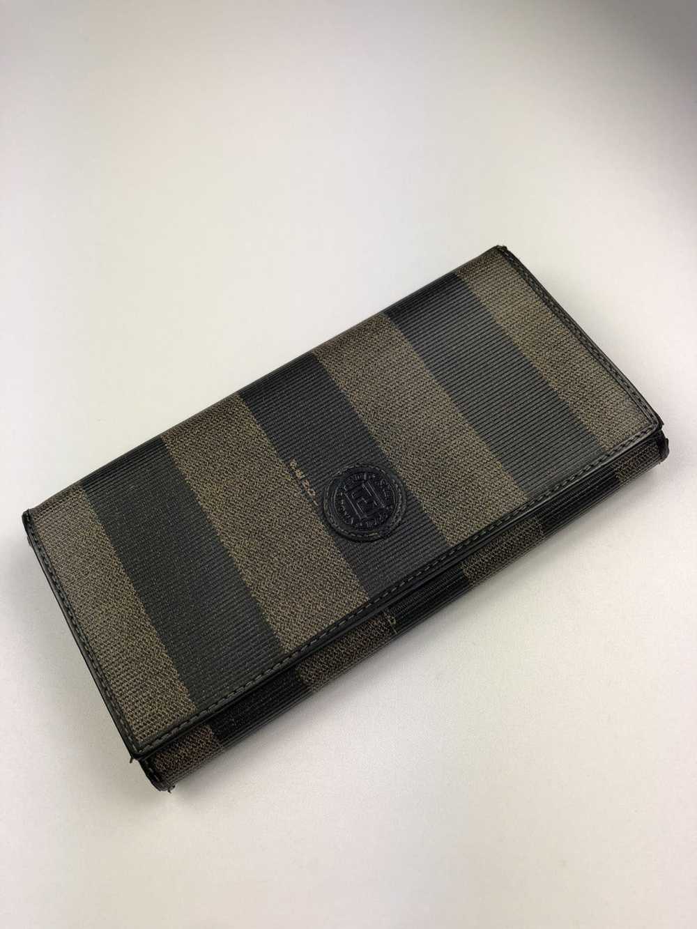 Fendi Fendi FF striped leather long wallet - image 1