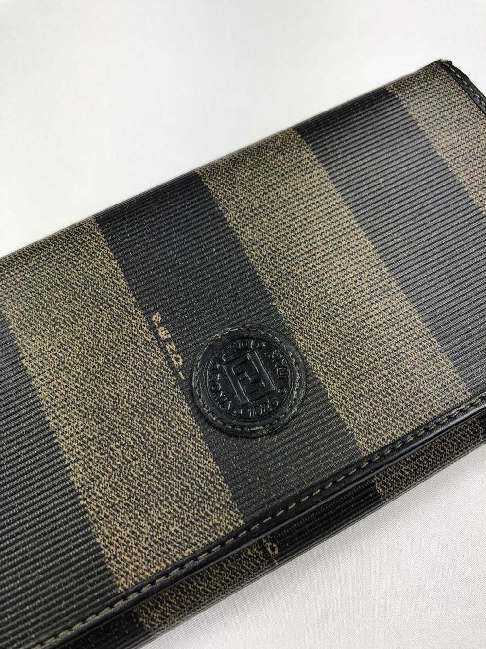 Fendi Fendi FF striped leather long wallet - image 2