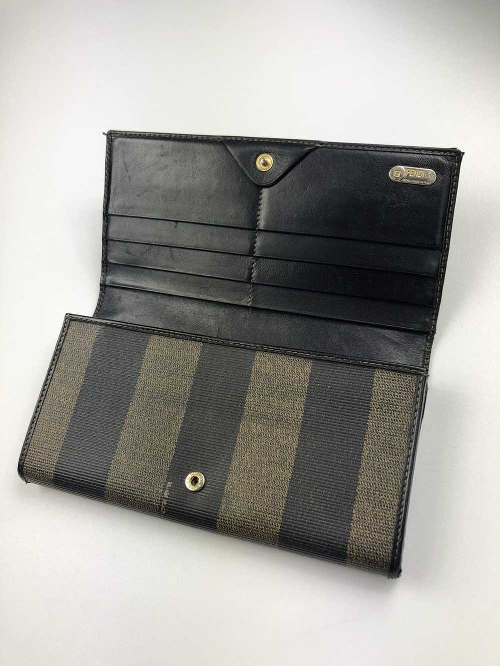 Fendi Fendi FF striped leather long wallet - image 3