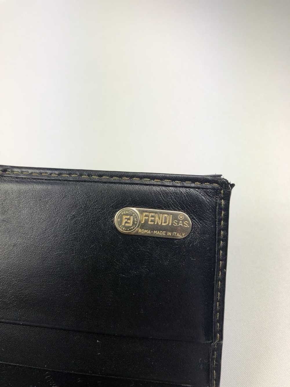 Fendi Fendi FF striped leather long wallet - image 4