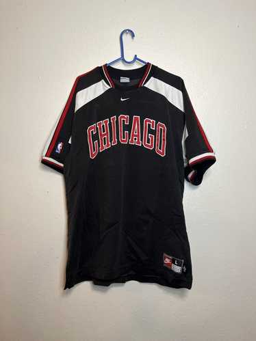 Vintage 90's Chicago Bulls Nike Warm Up Shooting Jersey Shirt Men's SZ: L  Black