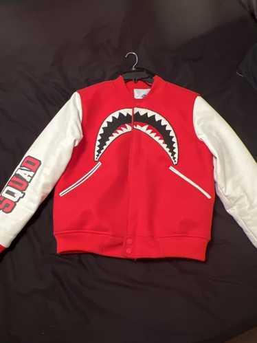 Streetwear Red and white varsity jacket