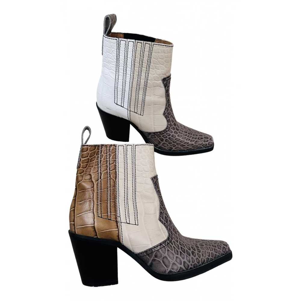Ganni Leather ankle boots - image 1