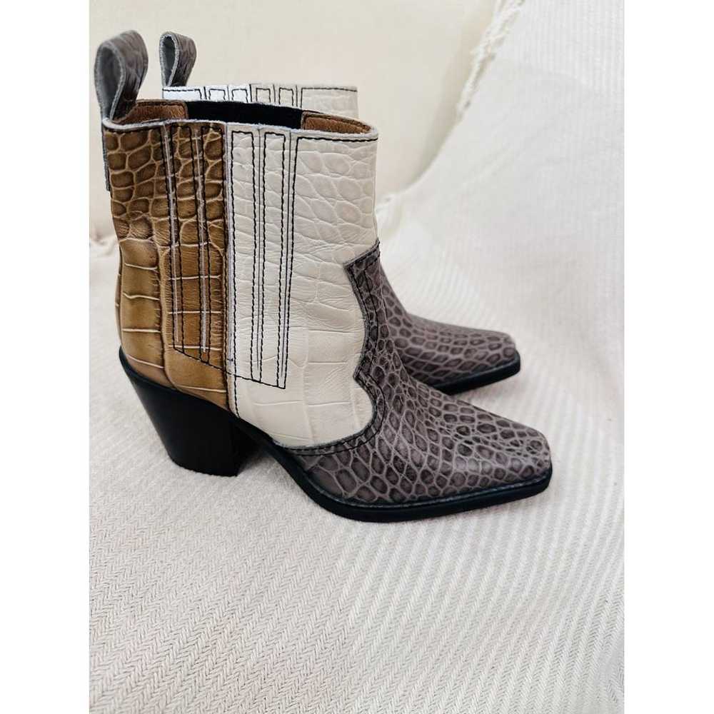Ganni Leather ankle boots - image 3