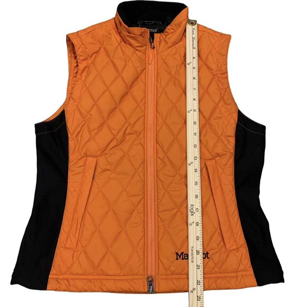 Marmot MARMOT Orange & Black Quilted Vest Jacket … - image 3