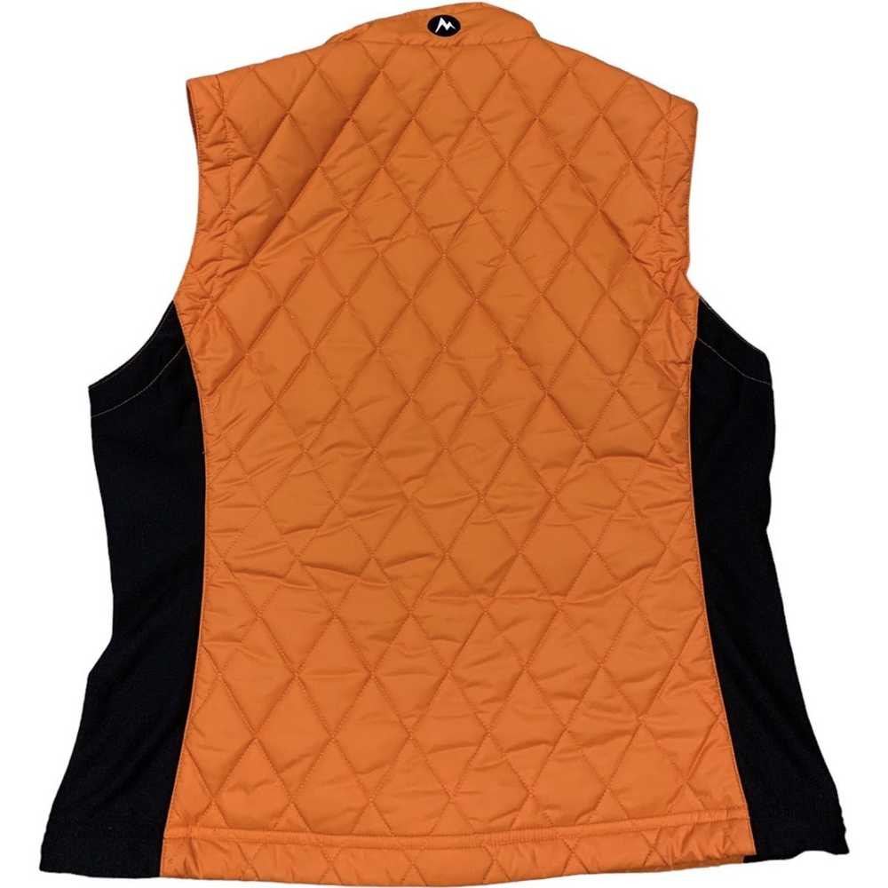 Marmot MARMOT Orange & Black Quilted Vest Jacket … - image 5