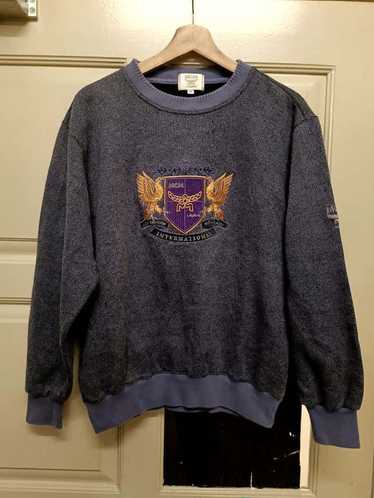 Shop MCM 2023-24FW Unisex Long Sleeves Logo Sweaters (MHEDAMM03