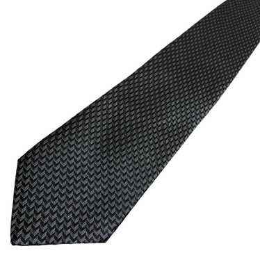 Other Paul Dione Necktie All Silk Gray Black Geom… - image 1