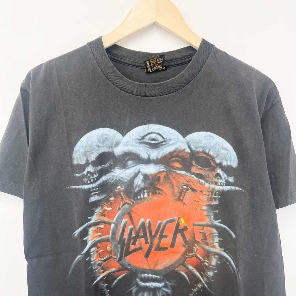 Slayer × Vintage Vintage 1990’s Slayer Metal Band T-s… - Gem