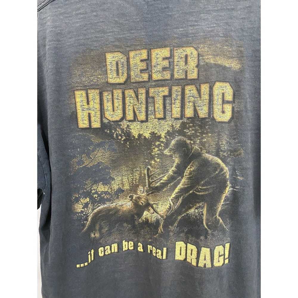 Vintage VTG Deer Hunting Gradient Sun Faded Thras… - image 4