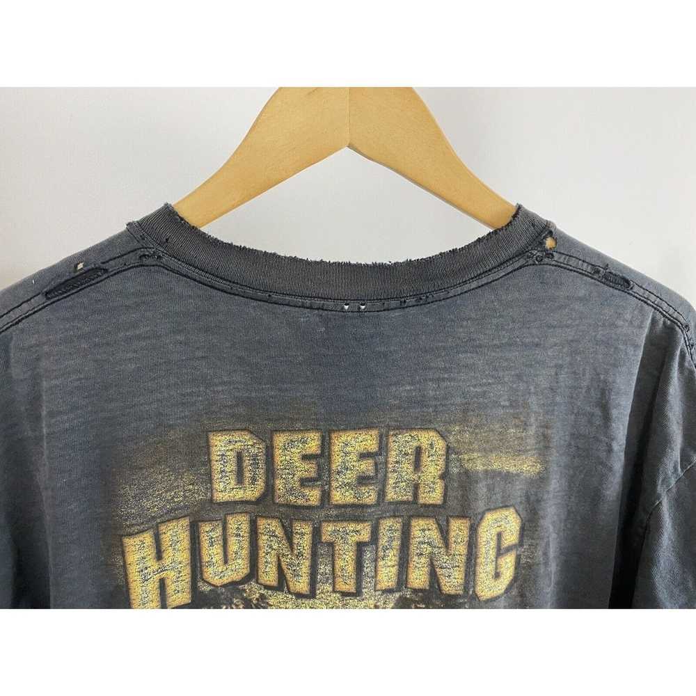 Vintage VTG Deer Hunting Gradient Sun Faded Thras… - image 5