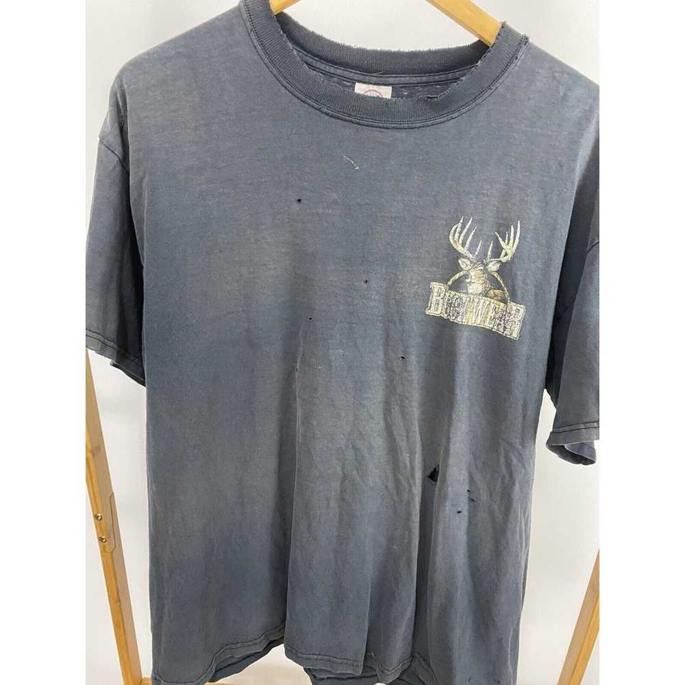 Vintage VTG Deer Hunting Gradient Sun Faded Thras… - image 9