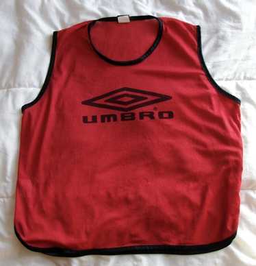 Umbro × Vintage Vintage 90s Umbro Red Mesh Jersey… - image 1