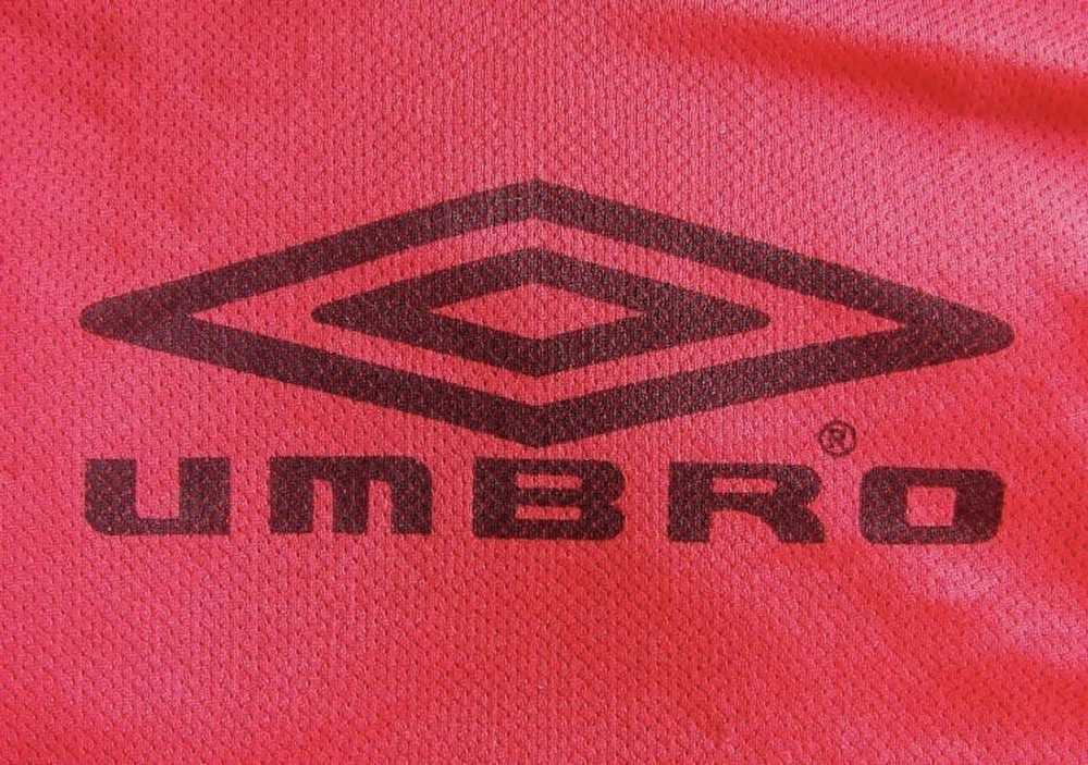 Umbro × Vintage Vintage 90s Umbro Red Mesh Jersey… - image 3